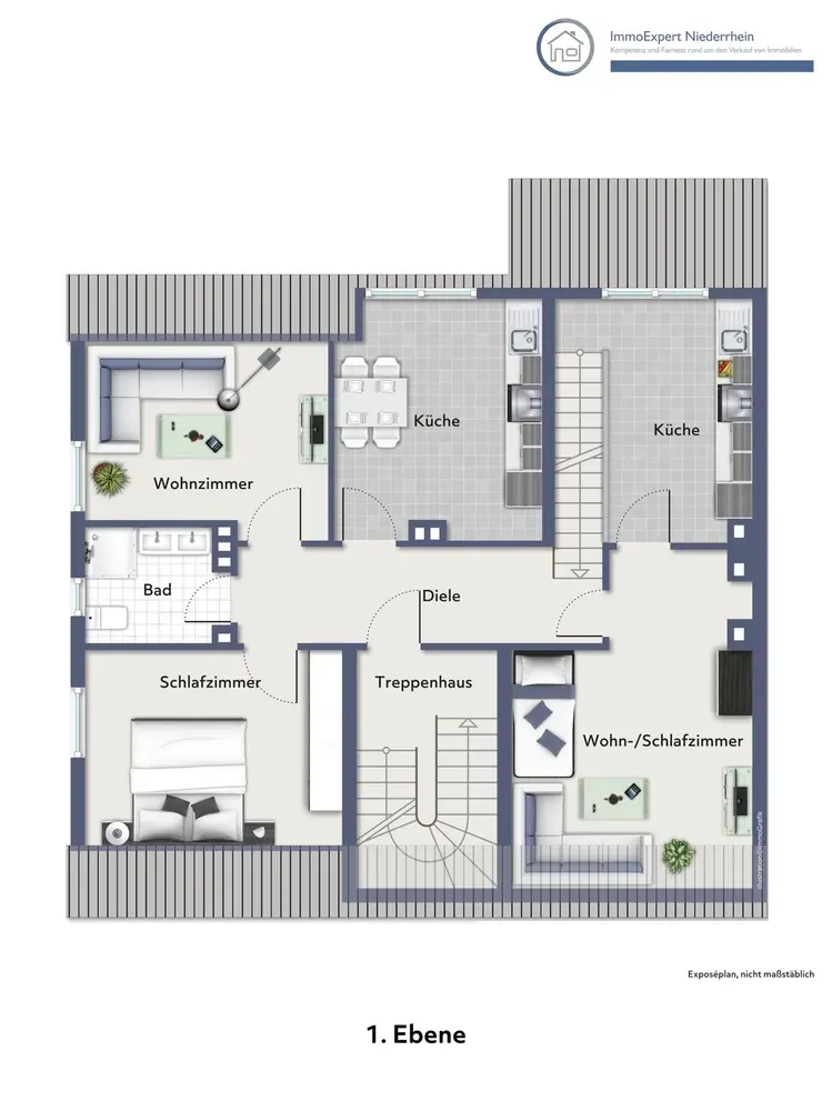 Schöne Maisonettewohnung in ruhiger Lage von Duisburg-Bergheim