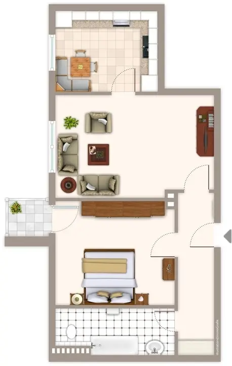 Schöne 2 Zimmer Wohnung über den Dächern des Krefelder Zentrums!!
